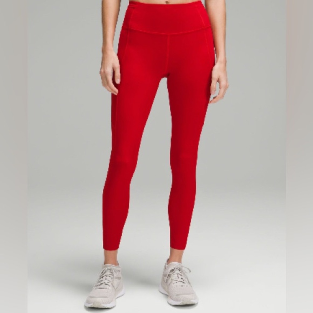 *RARE* Red LuluLemon Fast and Free Leggings